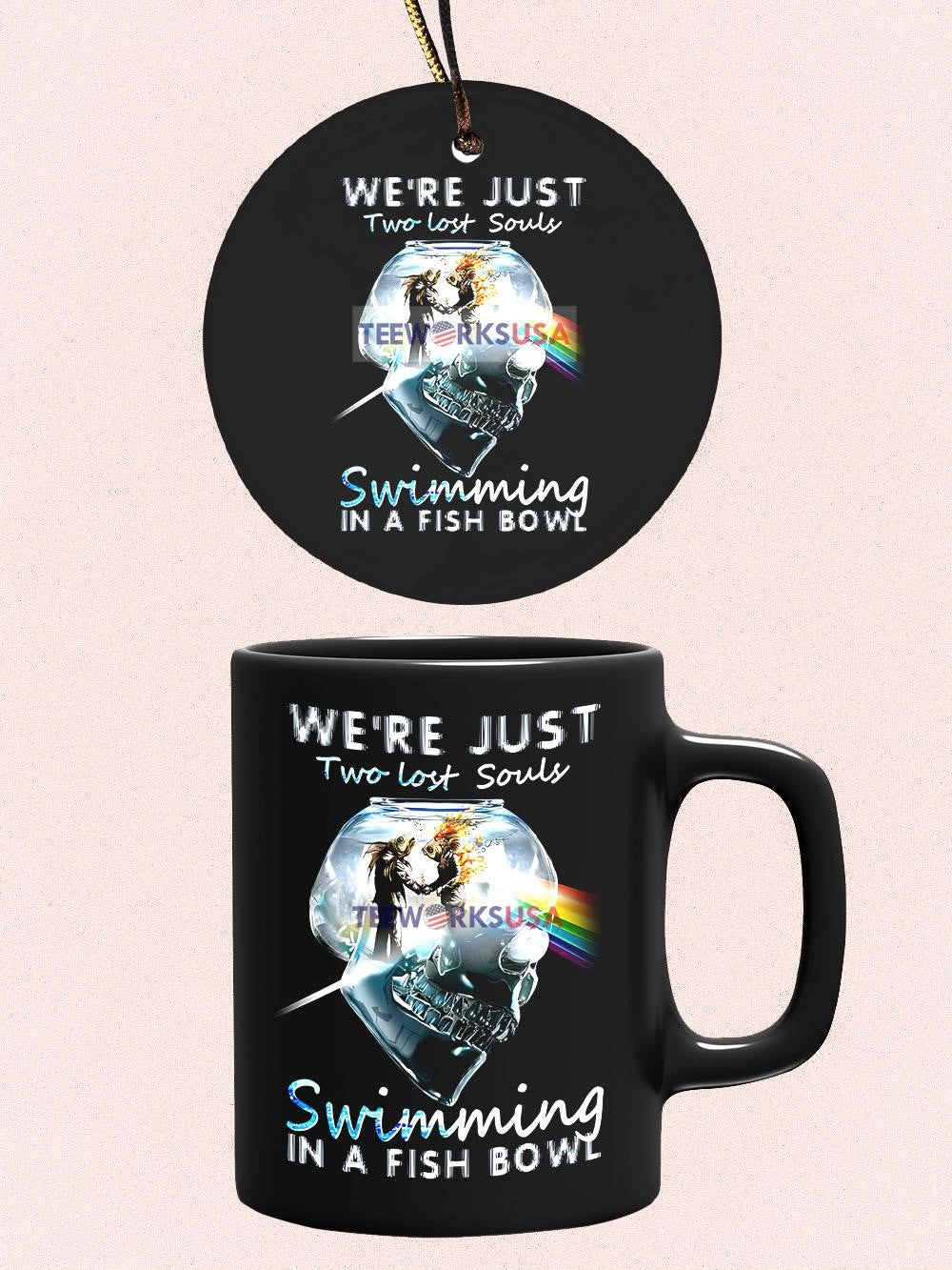 We're just two lost souls swimming in a fish bowl - Adult & Kids T-Shirts, Sweatshirts & Hoodies apparel design preview 4