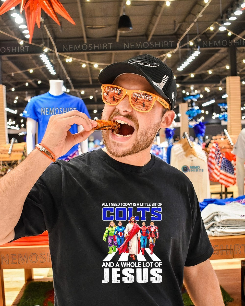 Jesus and super heroes all I need today is a little - Adult & Kids T-Shirts, Sweatshirts & Hoodies apparel design preview 1