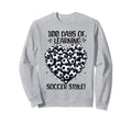 100 Days School Soccer Heart Love Sweatshirt - Custom Art Print Men Women - T-Shirt, Sweatshirt, Hoodie