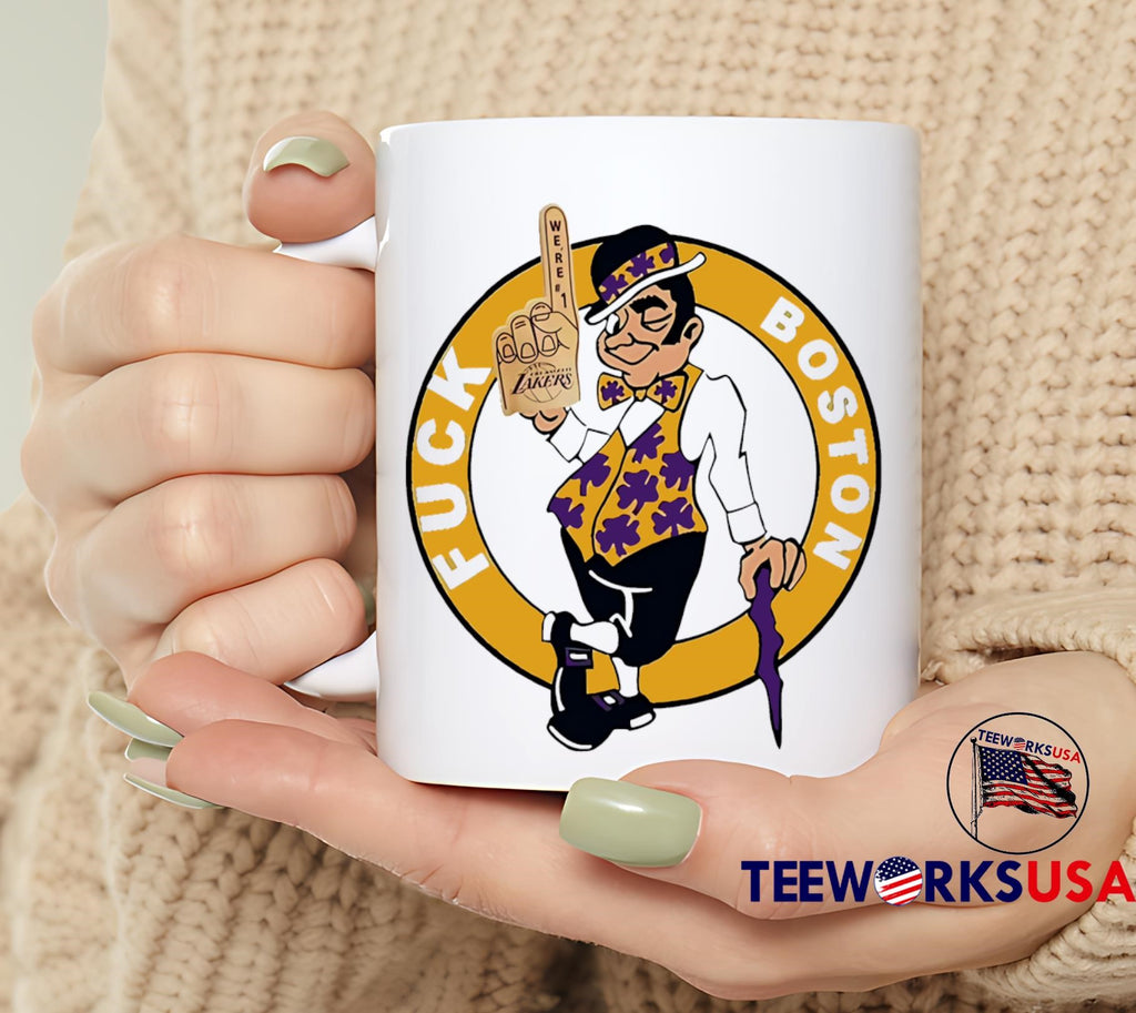 Lakers Fuck Boston logo - Adult & Kids T-Shirts, Sweatshirts & Hoodies apparel design preview 6