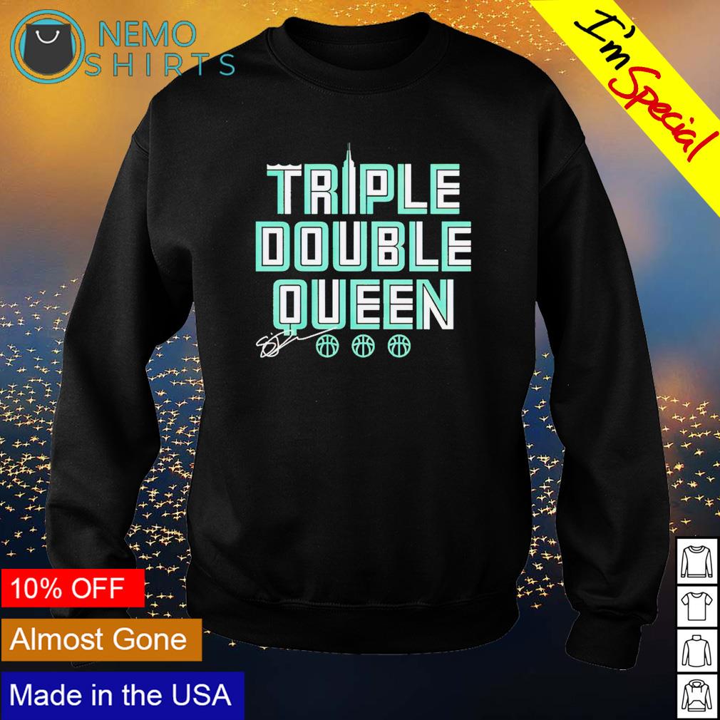 Sabrina Ionescu triple-double queen signature - Adult & Kids T-Shirts, Sweatshirts & Hoodies apparel design preview 4