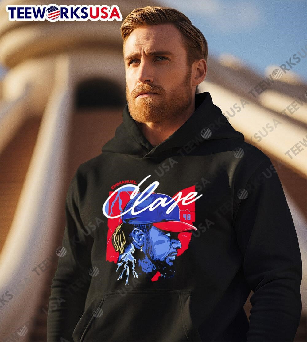 Cleveland Guardians Emmanuel Clase art - Adult & Kids T-Shirts, Sweatshirts & Hoodies apparel design preview 2