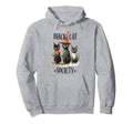 1950S Halloween Black Cats Society Kitty Hoodie - Custom Art Print Unisex - T-Shirt, Sweatshirt, Hoodie