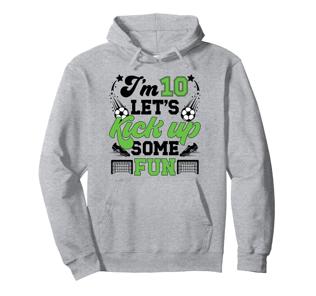 10Th Birthday Soccer Ten Year Old Soccer Hoodie - Unique Graphic Unisex - T-Shirt, Sweatshirt, Hoodie