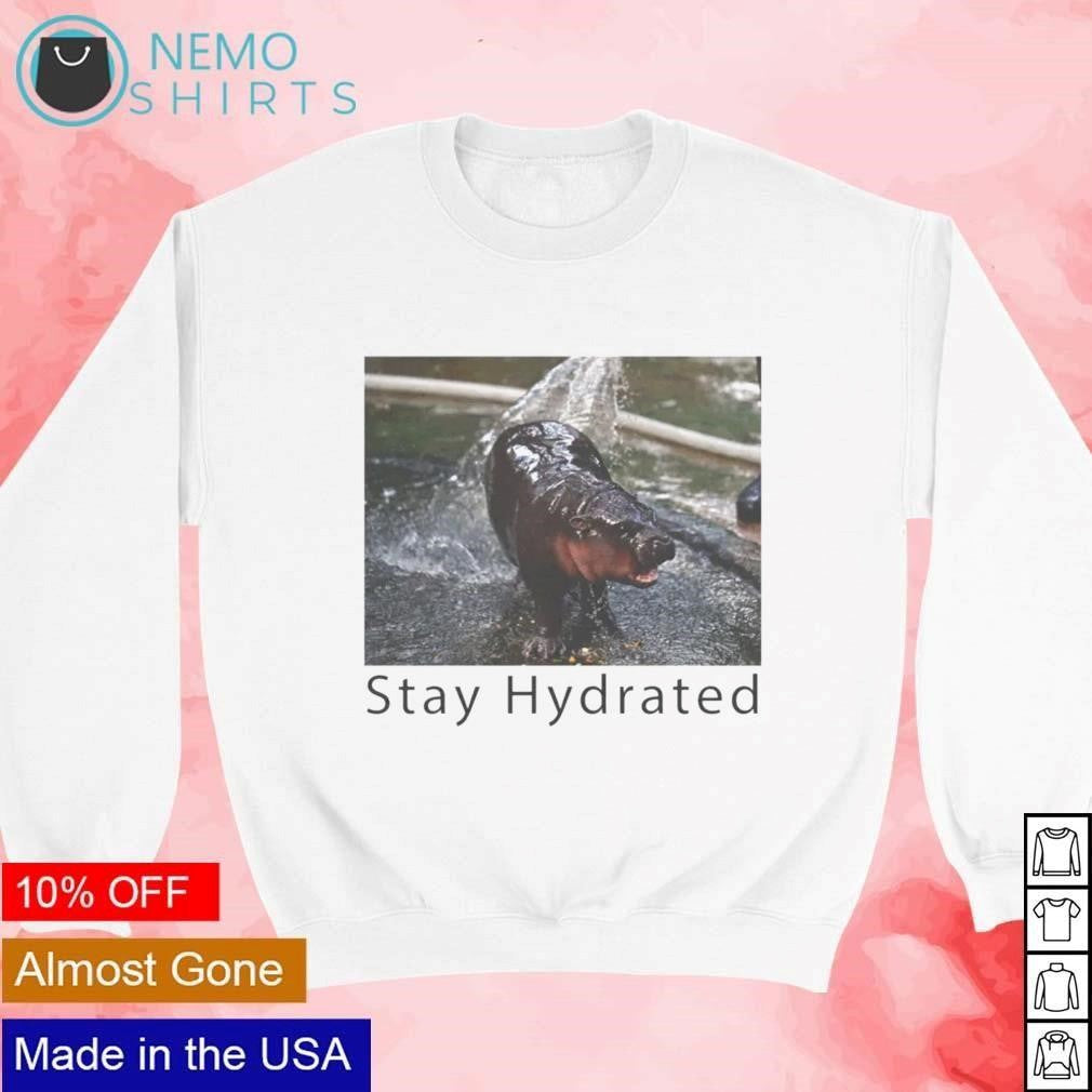 Moo Deng stay hydrated - Adult & Kids T-Shirts, Sweatshirts & Hoodies apparel design preview 4
