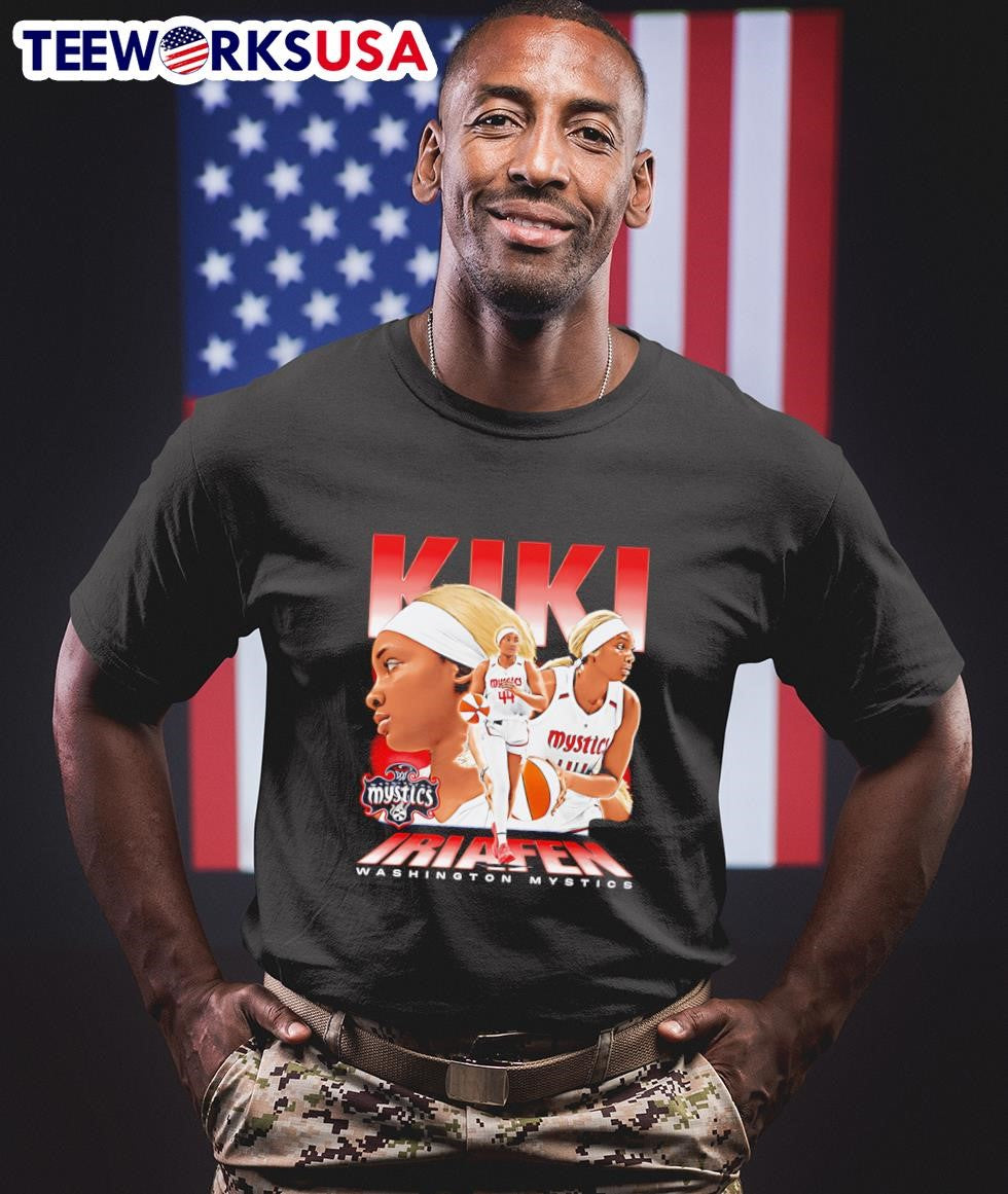 Kiki Iriafen Washington Mystics vintage graphic - Adult & Kids T-Shirts, Sweatshirts & Hoodies apparel design preview 1