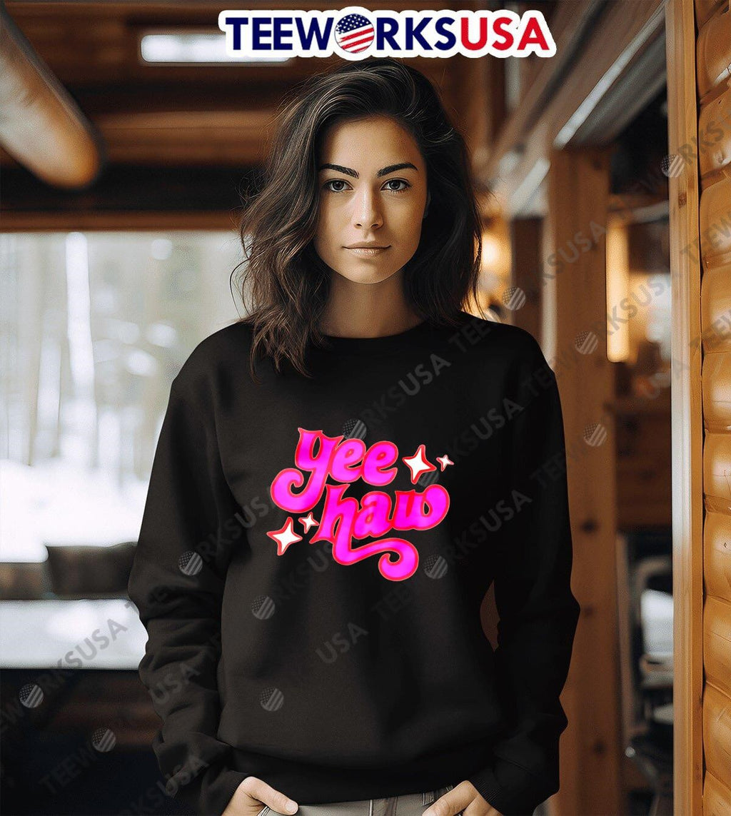 Yee Haw style pink letter - Adult & Kids T-Shirts, Sweatshirts & Hoodies apparel design preview 6