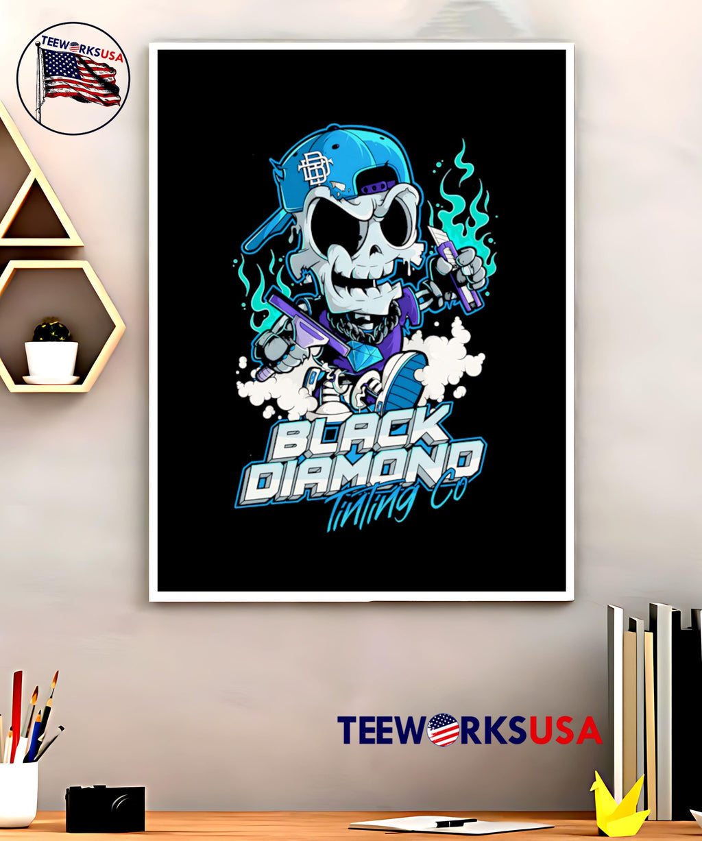 Black Diamond Tinting Co skeleton - Adult & Kids T-Shirts, Sweatshirts & Hoodies apparel design preview 5