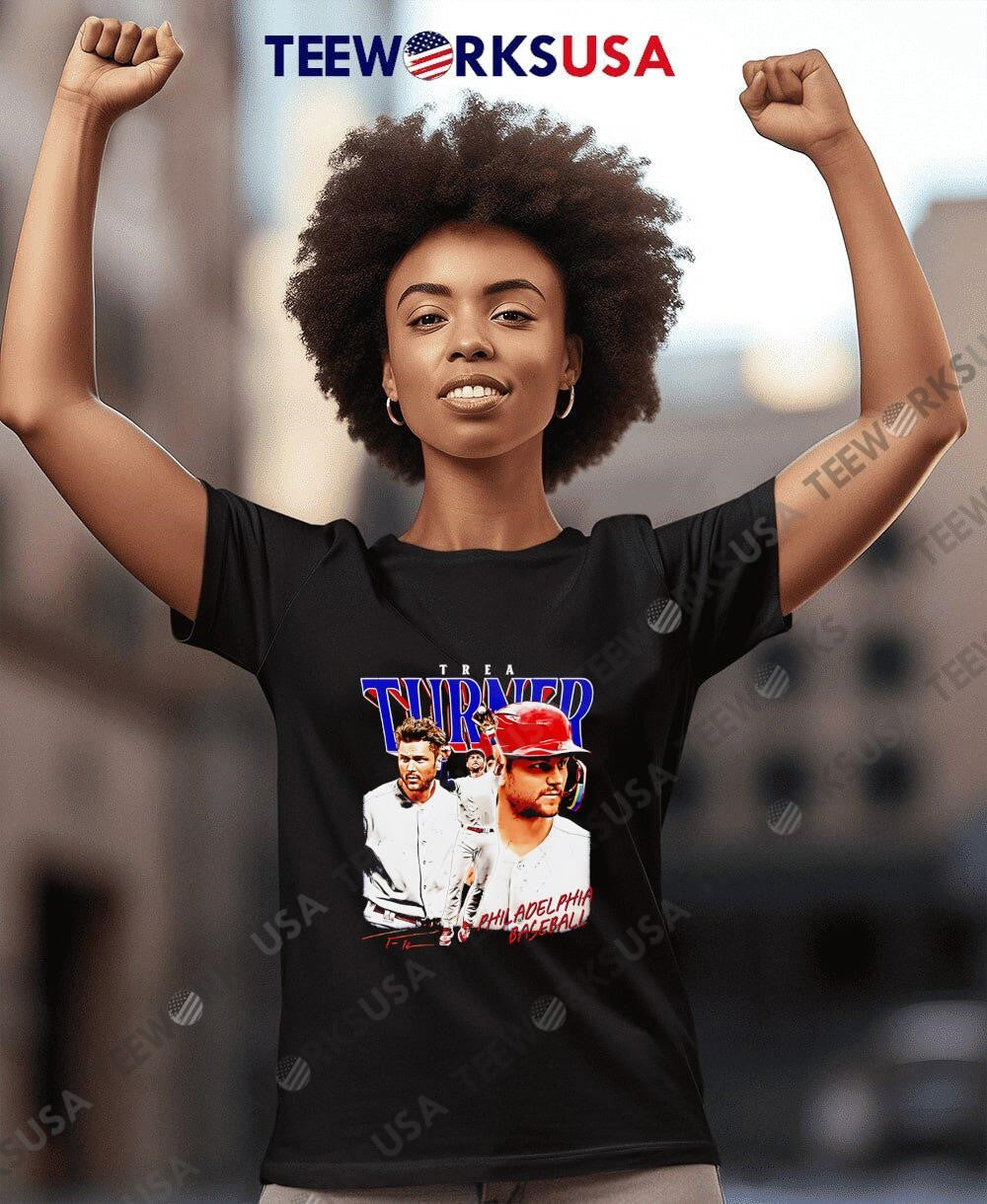 Trea Turner Philadelphia Vintage - Adult & Kids T-Shirts, Sweatshirts & Hoodies apparel design preview 8