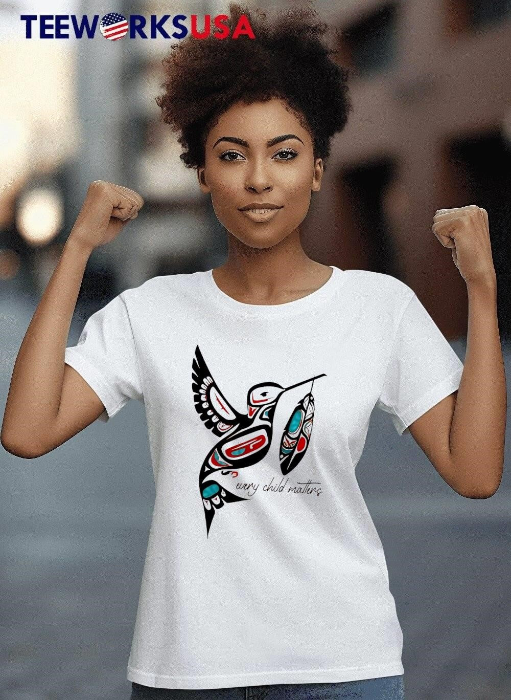 Every Child Matters Hummingbird with Feather Native - Adult & Kids T-Shirts, Sweatshirts & Hoodies apparel design preview 8