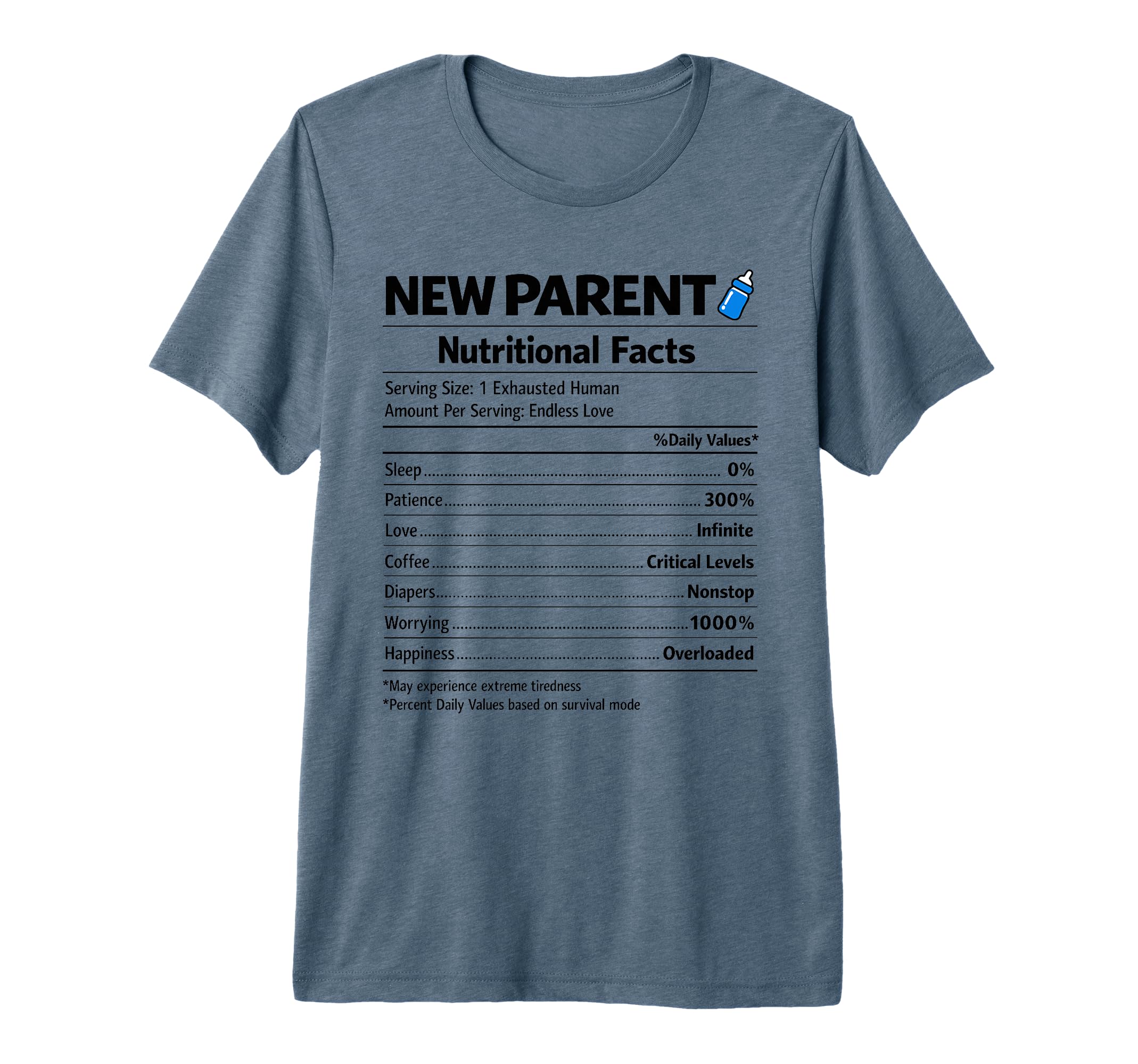 New Parent Nutritional Facts Reveal T-Shirt - Graphic Print Men Women - T-Shirt, Sweatshirt, Hoodie