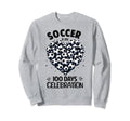 100 Days School Soccer Heart Love Sweatshirt - Novelty Apparel Unisex - T-Shirt, Sweatshirt, Hoodie