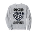 100 Days School Soccer Heart Love Sweatshirt - Minimalist Print Men Women - T-Shirt, Sweatshirt, Hoodie