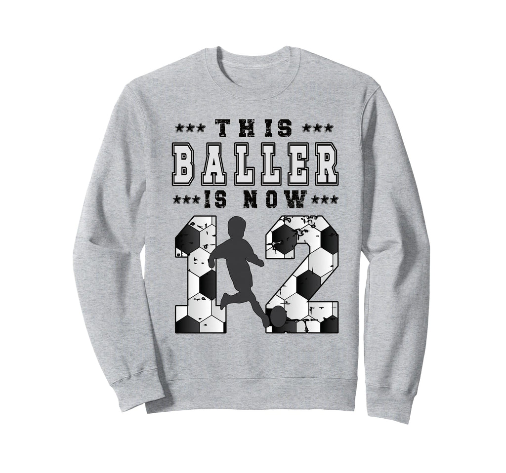 12Th Birthday Soccer Twelve Year Old Sweatshirt - Graphic Print Men Women - T-Shirt, Sweatshirt, Hoodie