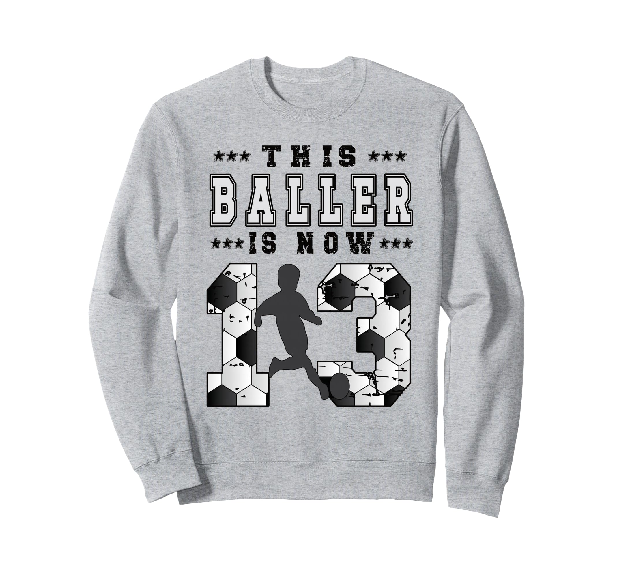 13Th Birthday Soccer Thirteen Year Sweatshirt - Minimalist Print Men Women - T-Shirt, Sweatshirt, Hoodie