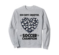100 Days School Soccer Heart Love Sweatshirt - Graphic Print for Adults - T-Shirt, Sweatshirt, Hoodie