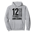 12Th Birthday 144 Months 12 Years Old Hoodie - Novelty Apparel for Adults - T-Shirt, Sweatshirt, Hoodie