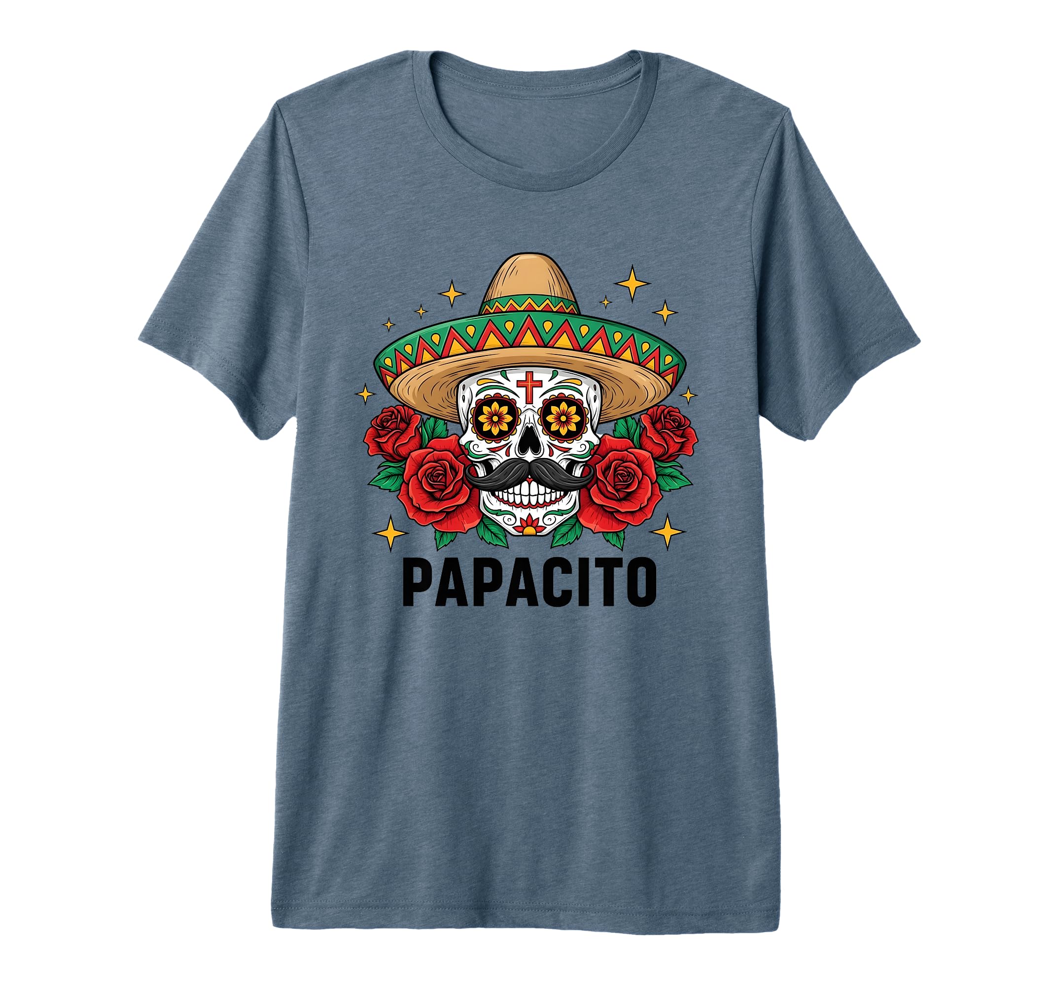 Papacito Cinco De Mayo Sugar Skull Fiesta T-Shirt - Unique Graphic Unisex - T-Shirt, Sweatshirt, Hoodie