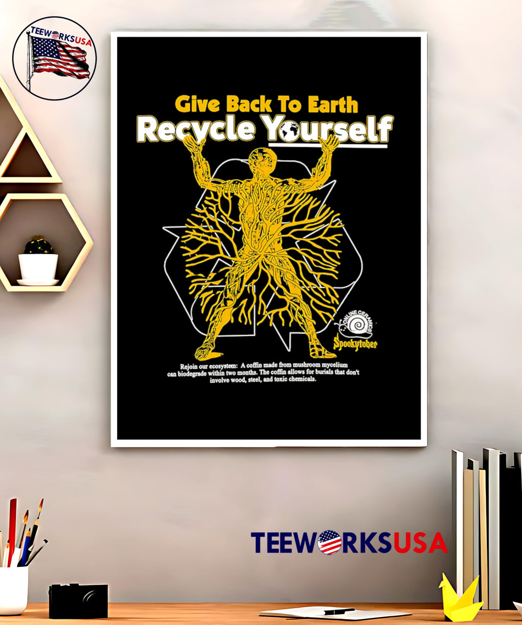 Give Back To Earth Recycle Yourself black - Adult & Kids T-Shirts, Sweatshirts & Hoodies apparel design preview 5