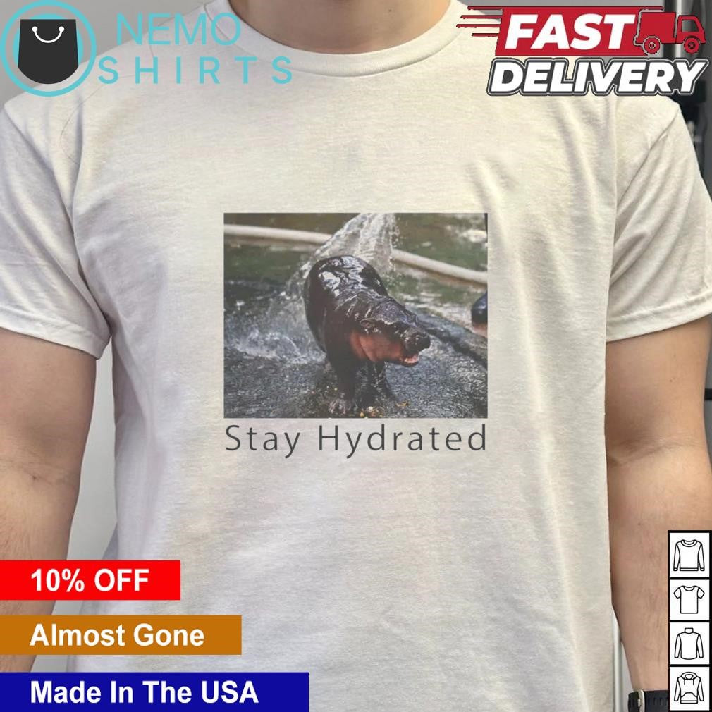 Moo Deng stay hydrated - Adult & Kids T-Shirts, Sweatshirts & Hoodies apparel design preview 5