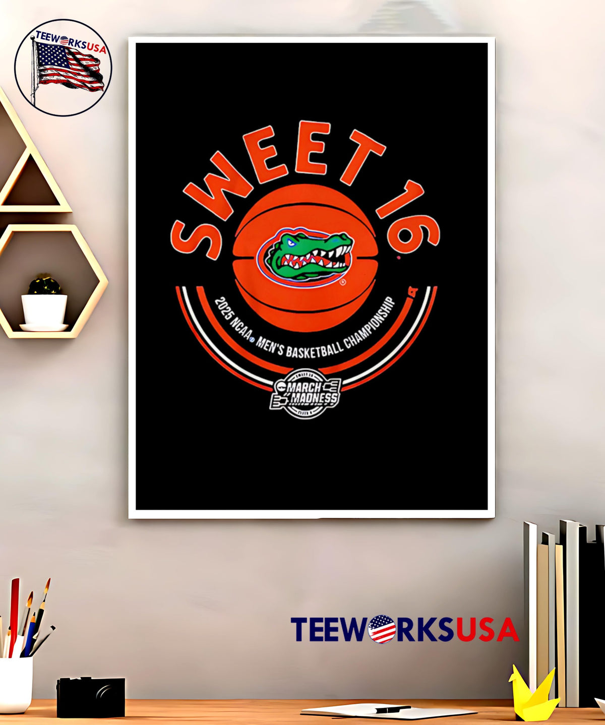 Florida Basketball 2025 Sweet Sixteen classic - Adult & Kids T-Shirts, Sweatshirts & Hoodies apparel design preview 5