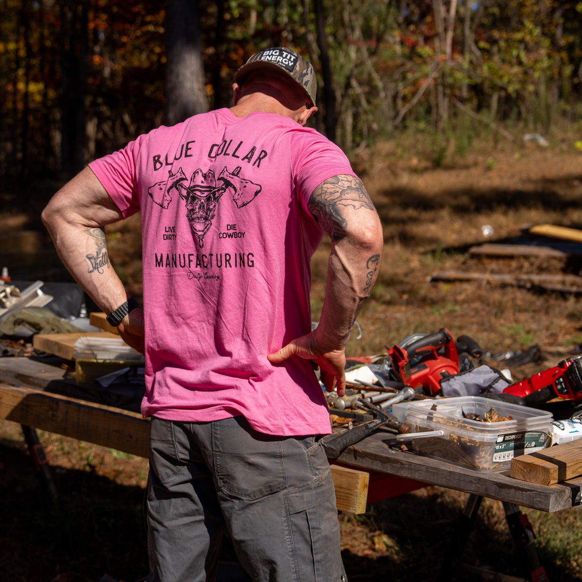 Blue Collar Hatchet Men's - Adult & Kids T-Shirts, Sweatshirts & Hoodies apparel design preview 5