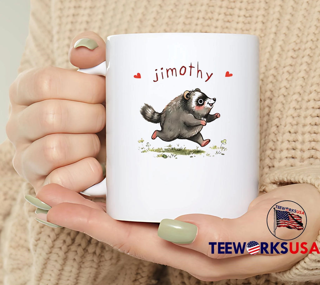 Cute Jimothy Raccoon Running - Adult & Kids T-Shirts, Sweatshirts & Hoodies apparel design preview 4