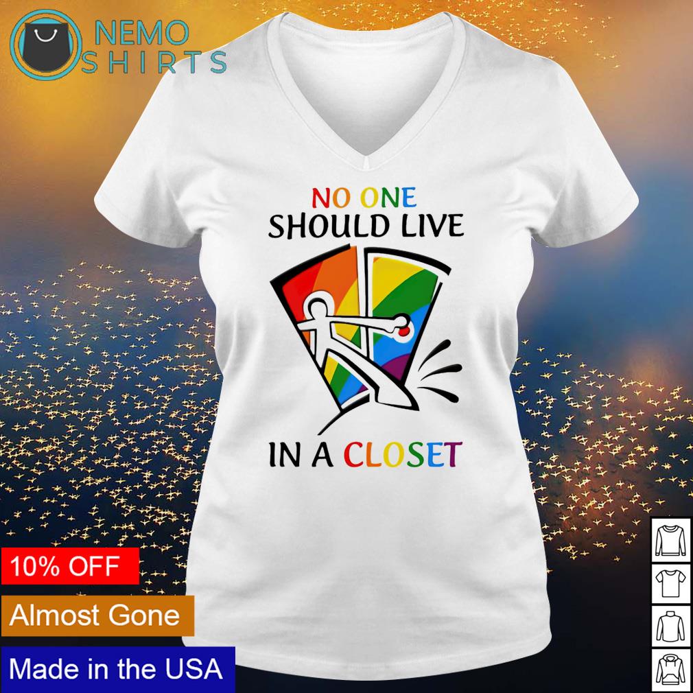 LGBT no one should live in a closet - Adult & Kids T-Shirts, Sweatshirts & Hoodies apparel design preview 5