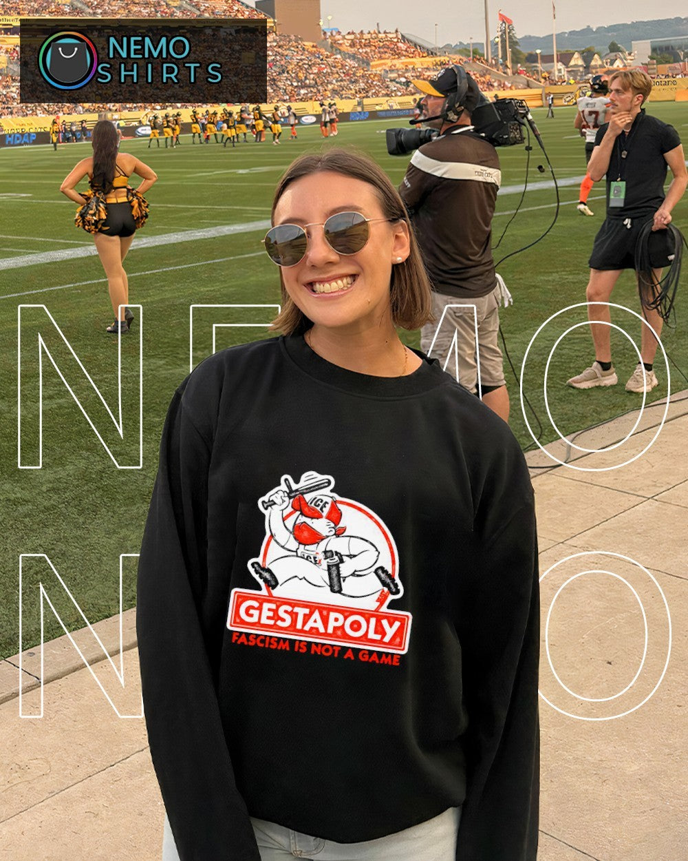 Gestapoly fascism is not a game ICE - Adult & Kids T-Shirts, Sweatshirts & Hoodies apparel design preview 4