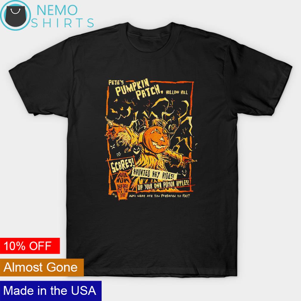 Pete's pumpkin patch Hollow Hill scares - Adult & Kids T-Shirts, Sweatshirts & Hoodies apparel design preview 1