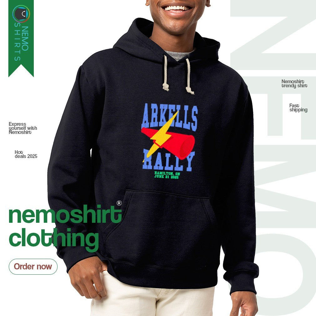 Arkells the Rally Hamilton on June 2025 event - Adult & Kids T-Shirts, Sweatshirts & Hoodies apparel design preview 2