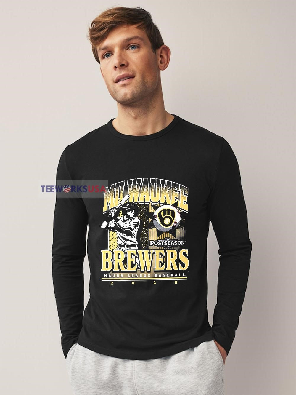 Milwaukee Brewers 2025 Postseason Participant Playoff - Adult & Kids T-Shirts, Sweatshirts & Hoodies apparel design preview 3