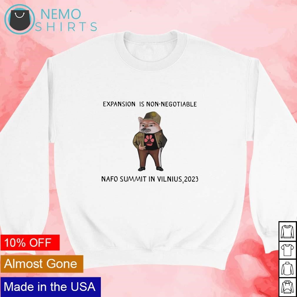 Expansion is non-negotiable nafo summit in vilnius - Adult & Kids T-Shirts, Sweatshirts & Hoodies apparel design preview 3