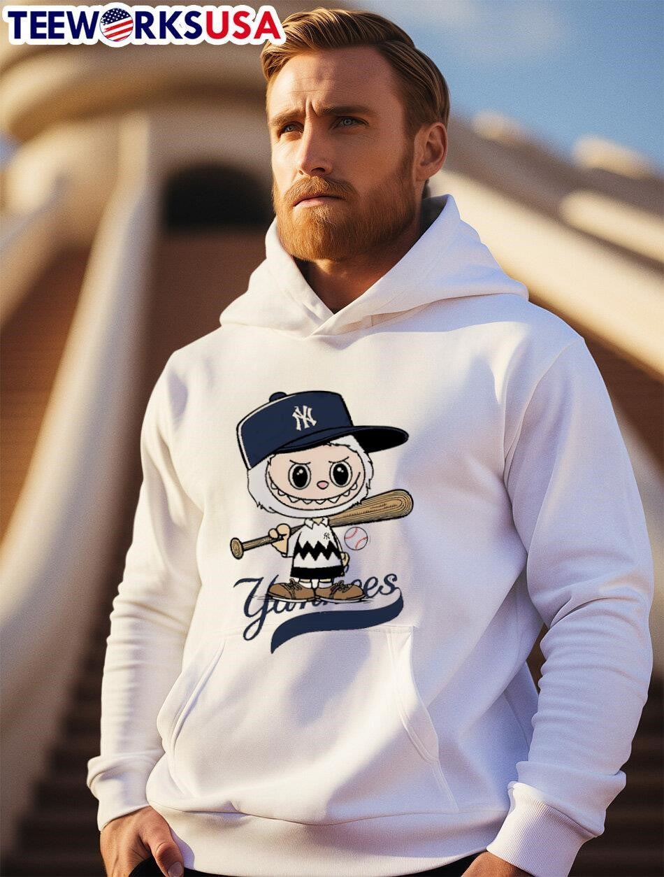 Labubu Charlie Brown New York Yankees - Adult & Kids T-Shirts, Sweatshirts & Hoodies apparel design preview 2