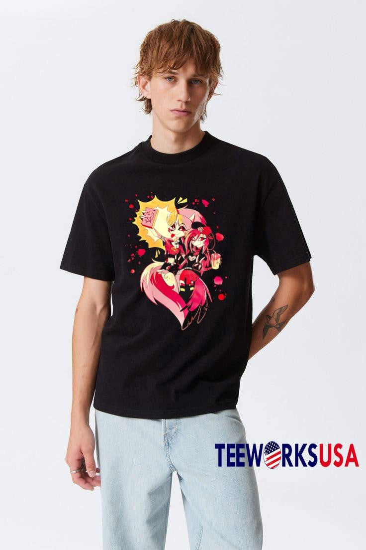 Loona and Octavia Helluva Boss Characters Anime - Adult & Kids T-Shirts, Sweatshirts & Hoodies apparel design preview 3