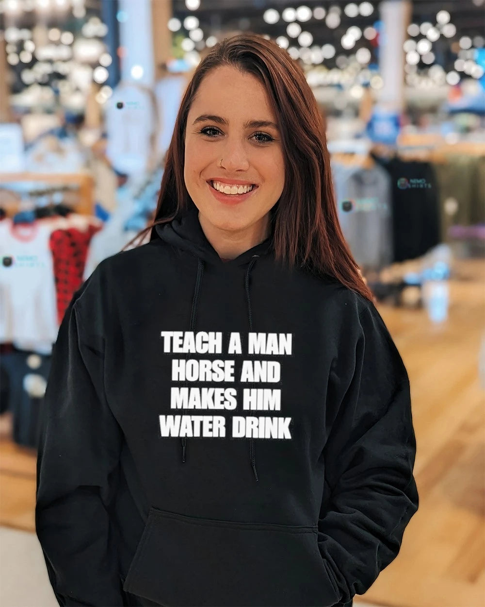 Teach a Man Horse and Makes Him Water Drink - Adult & Kids T-Shirts, Sweatshirts & Hoodies apparel design preview 5
