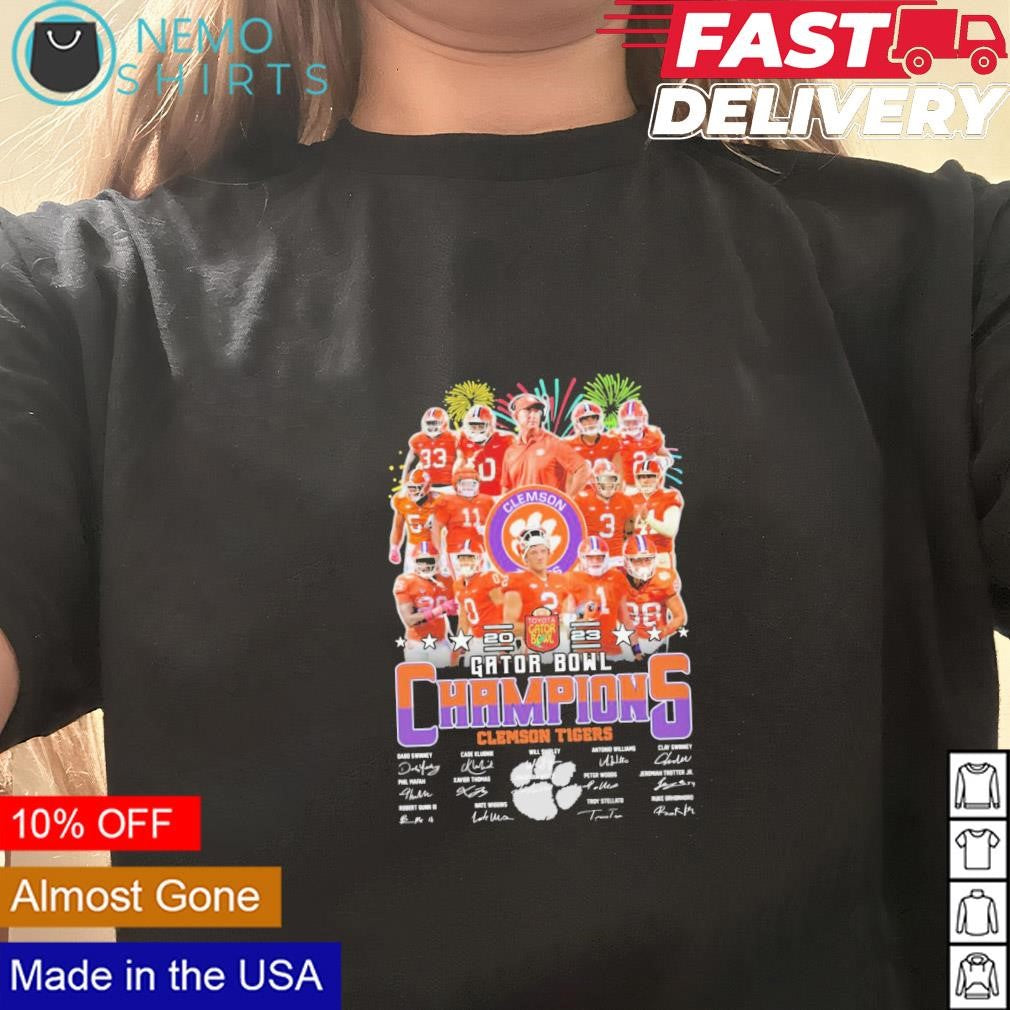 Clemson Tigers football team 2023 Gator Bowl - Adult & Kids T-Shirts, Sweatshirts & Hoodies apparel design preview 3