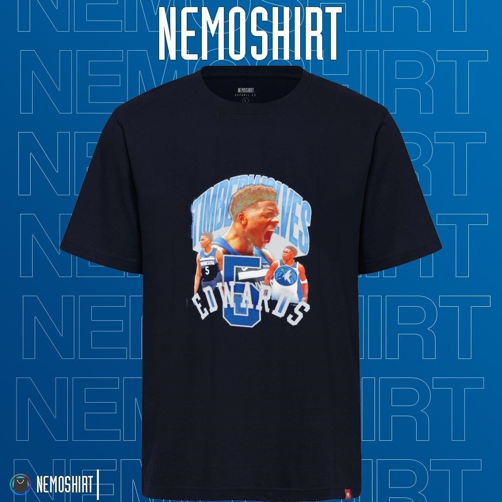 Anthony Edwards 5 Minnesota Timberwolves vintage - Adult & Kids T-Shirts, Sweatshirts & Hoodies apparel design preview 1