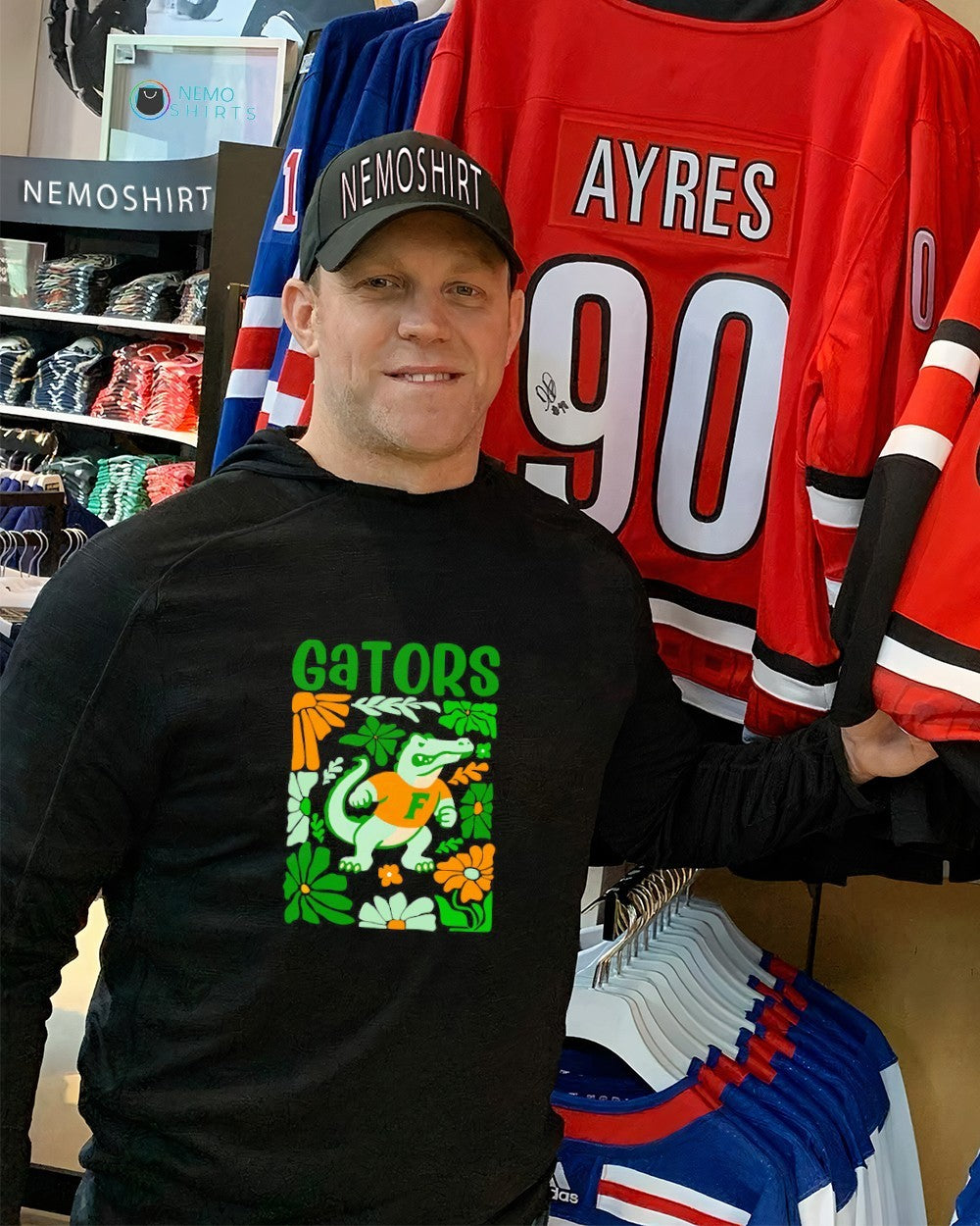 Gators boho floral Florida mascot - Adult & Kids T-Shirts, Sweatshirts & Hoodies apparel design preview 2