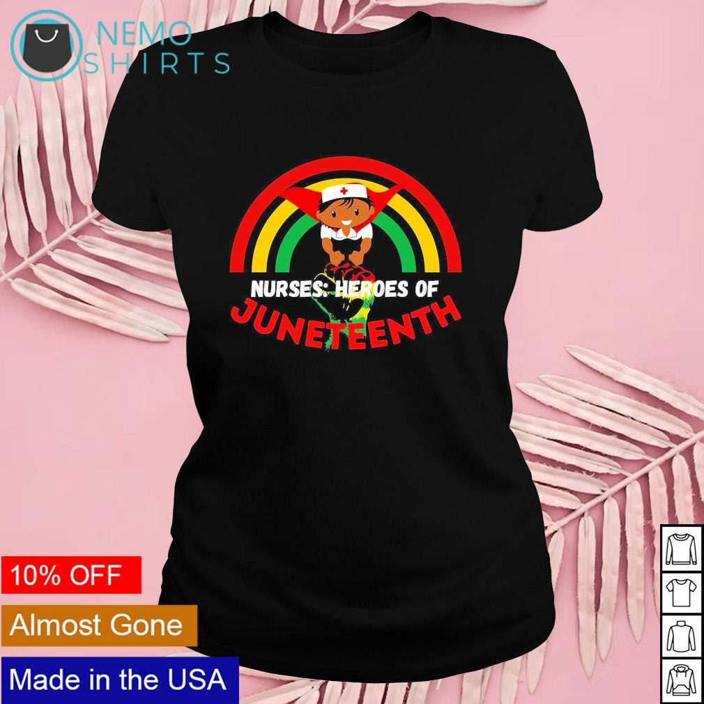 Nurse Heros of Juneteenth - Adult & Kids T-Shirts, Sweatshirts & Hoodies apparel design preview 4