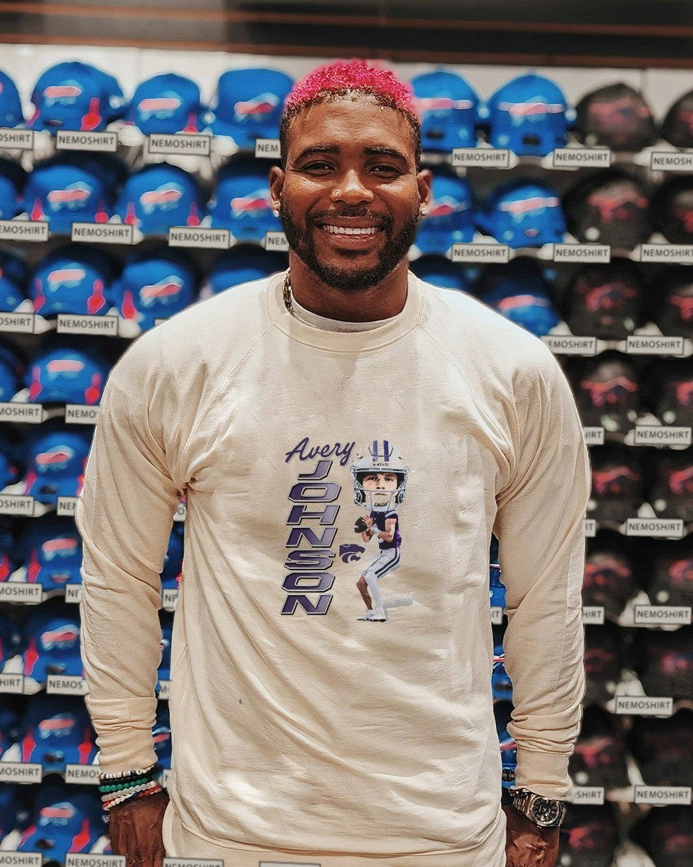 Avery Johnson Kansas State Wildcats football player - Adult & Kids T-Shirts, Sweatshirts & Hoodies apparel design preview 2