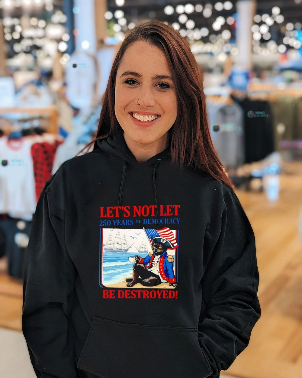 Let's not let be destroyed 250 years cat pirate - Adult & Kids T-Shirts, Sweatshirts & Hoodies apparel design preview 3