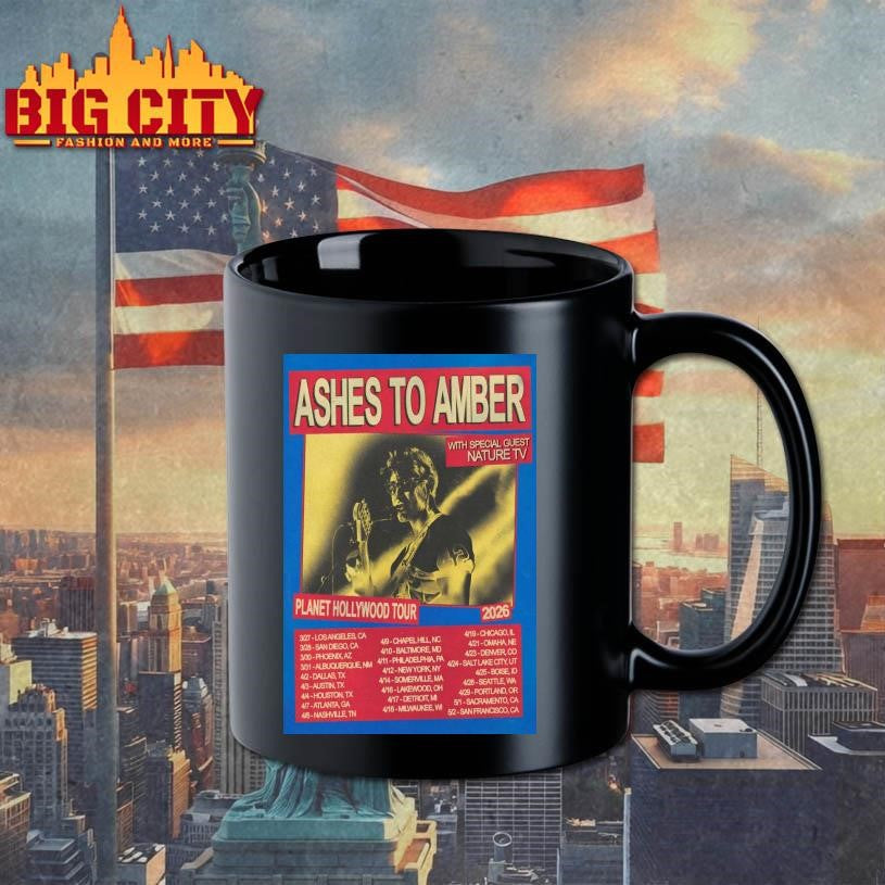 Ashes To Amber Planet Hollywood Tour 2026 Poster - Adult & Kids T-Shirts, Sweatshirts & Hoodies apparel design preview 3