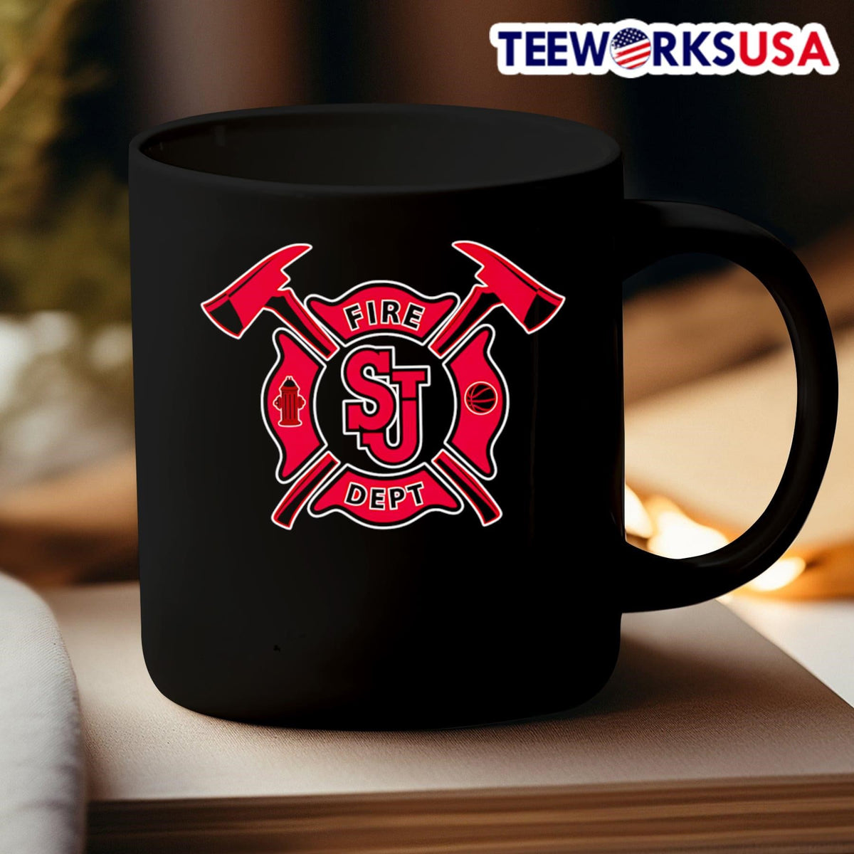 Fire dept St John's Red Storm logo - Adult & Kids T-Shirts, Sweatshirts & Hoodies apparel design preview 3