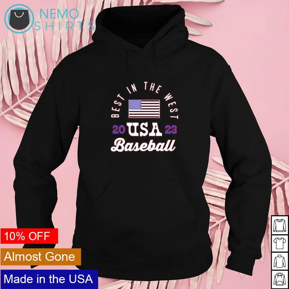 Best in the West world 2023 USA baseball - Adult & Kids T-Shirts, Sweatshirts & Hoodies apparel design preview 2