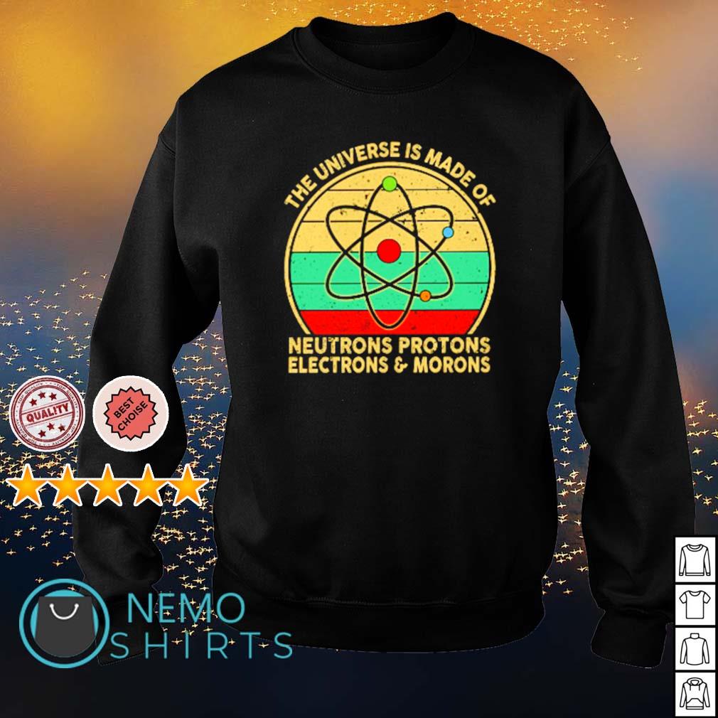 The universe is made of neutrons protons electrons - Adult & Kids T-Shirts, Sweatshirts & Hoodies apparel design preview 4