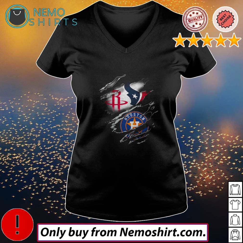 Houston Rockets Texans and Astros blood inside me - Adult & Kids T-Shirts, Sweatshirts & Hoodies apparel design preview 5
