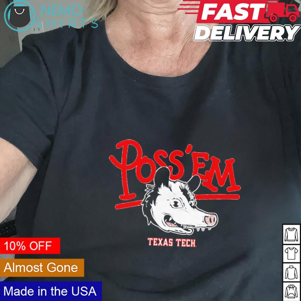 Poss 'em Texas Tech possum - Adult & Kids T-Shirts, Sweatshirts & Hoodies apparel design preview 1