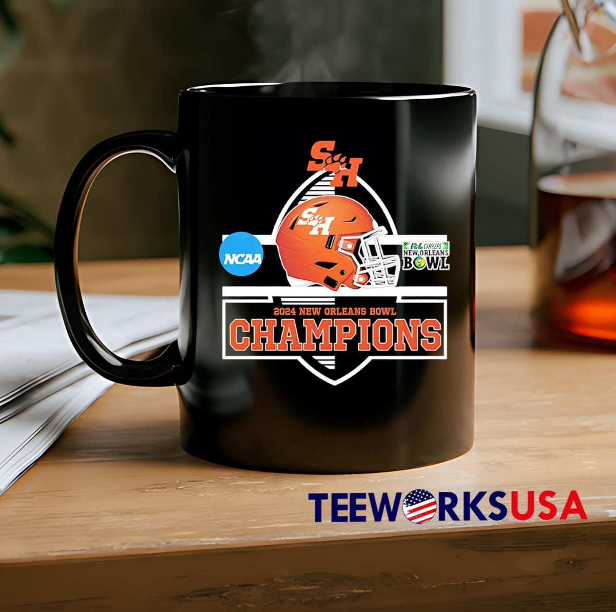 Sam Houston Bearkats Football Defeated Georgia - Adult & Kids T-Shirts, Sweatshirts & Hoodies apparel design preview 2
