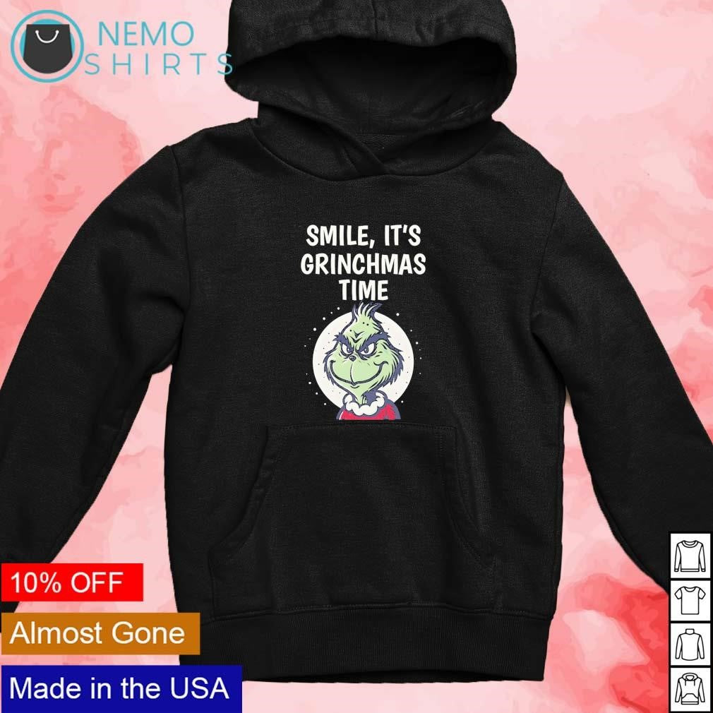Grinch smile it's grinchmas time - Adult & Kids T-Shirts, Sweatshirts & Hoodies apparel design preview 3